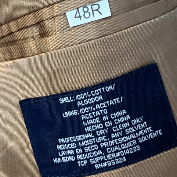 Stafford 48R tan cotton blazer. NWT! - Picture 8 of 8